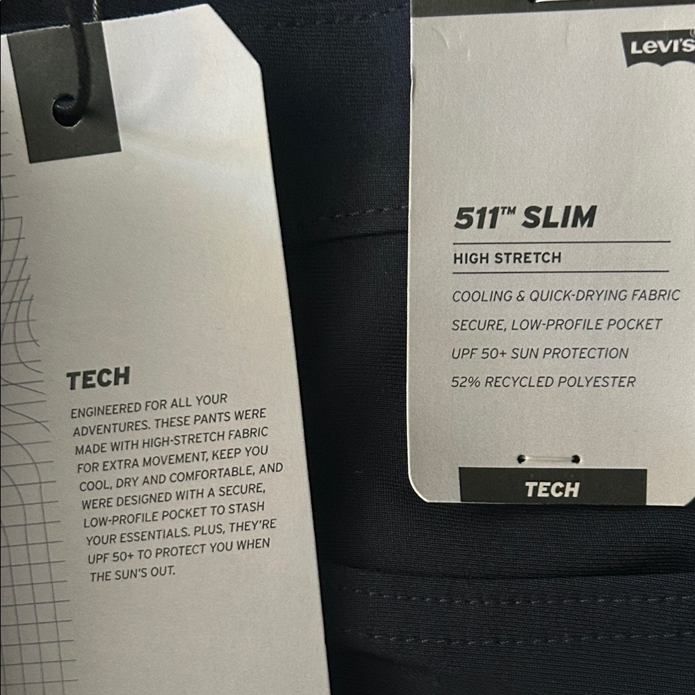 Levi's 511 Slim High Stretch Jeans in Navy - Picture 5 of 5
